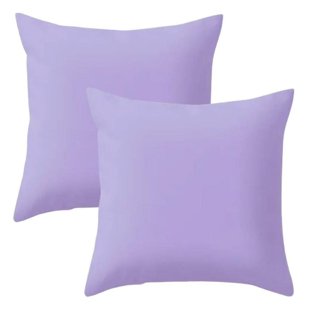 Kit 2 Capa De Almofada 40 X 40 Malha Lisa Com Zíper