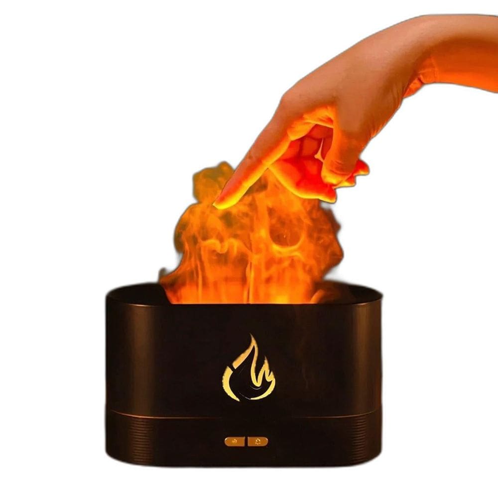 Difusor Umidificador Ambiente Aromas Chama De Fogo Cabo Usb