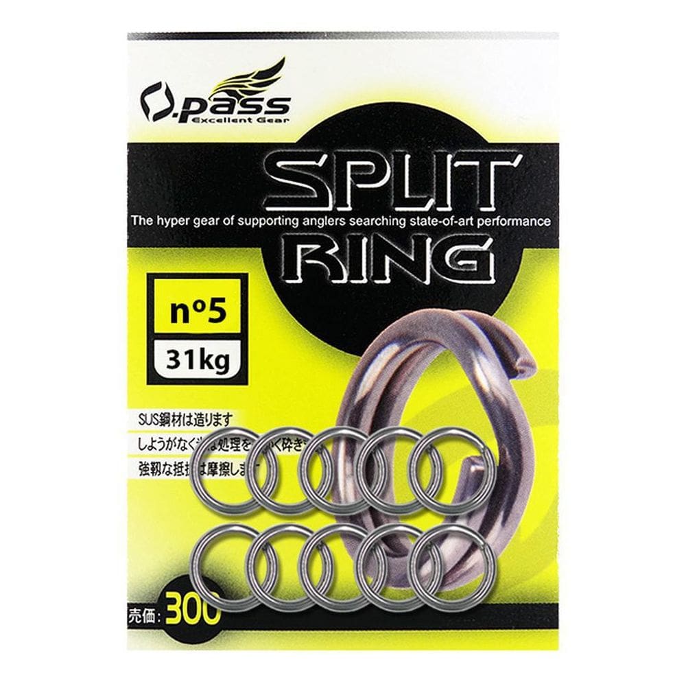 Kit 10 Argolas Split Ring Para Pesca O-Pass Em Aço Inox
