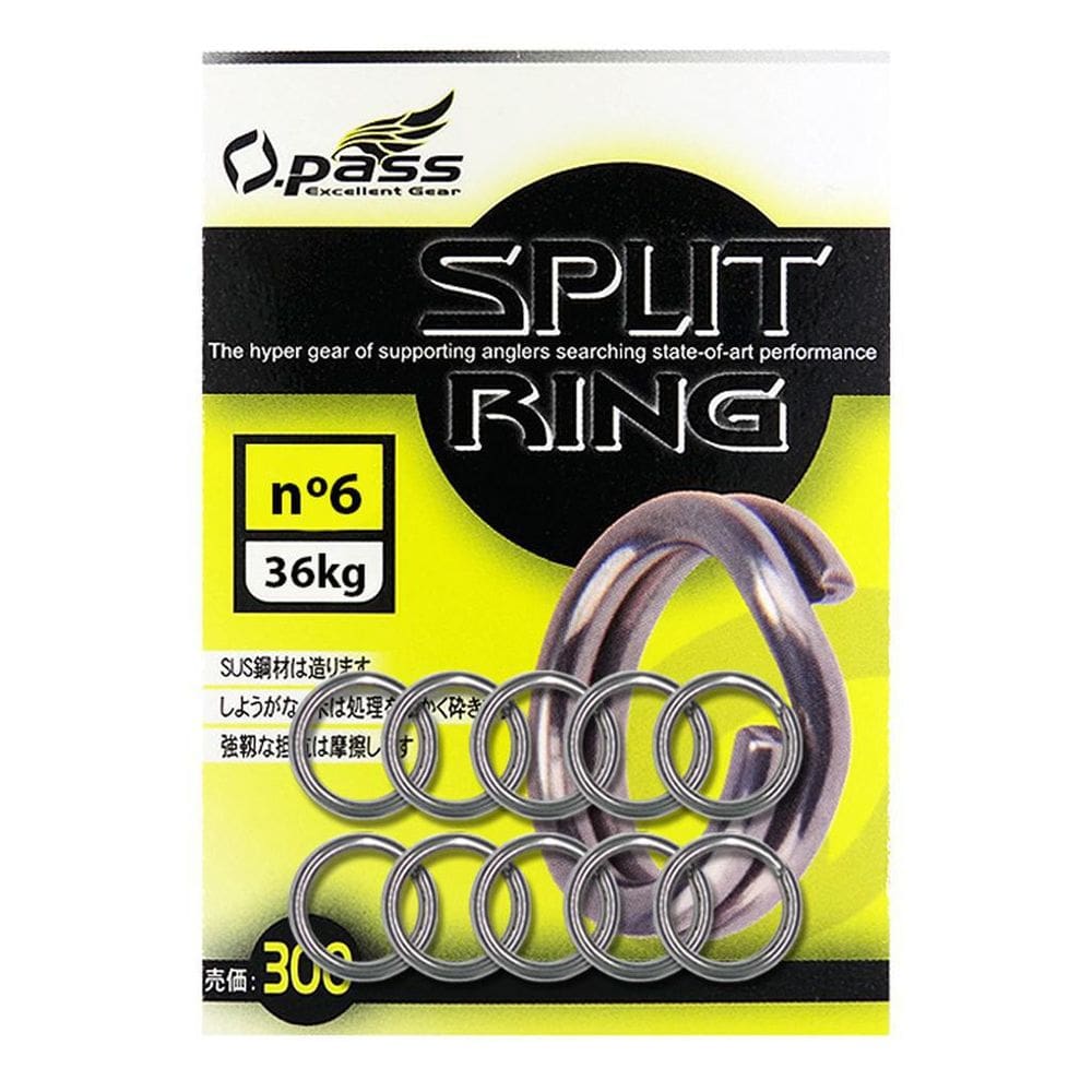 Kit 10 Argolas Split Ring Para Pesca O-Pass Em Aço Inox