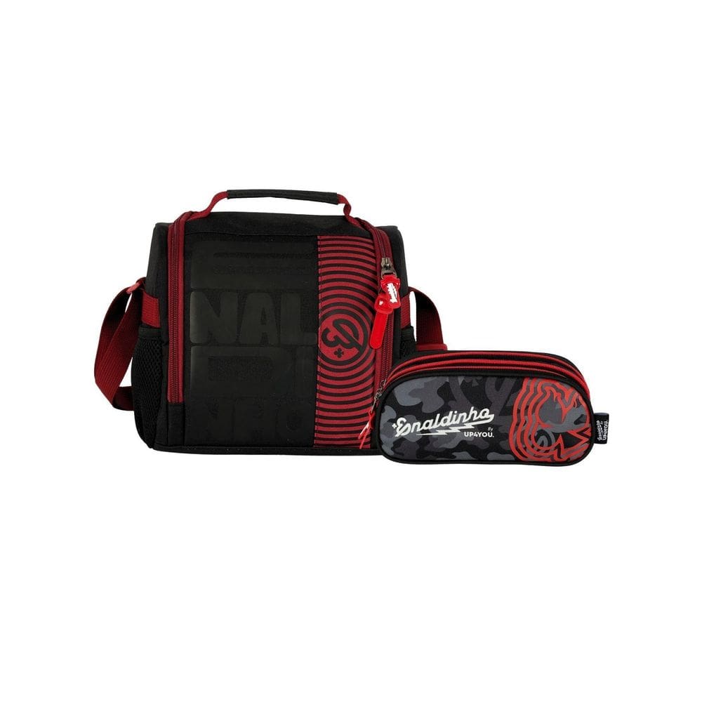 Kit Enaldinho Escolar Lancheira Térmica + Estojo Triplo