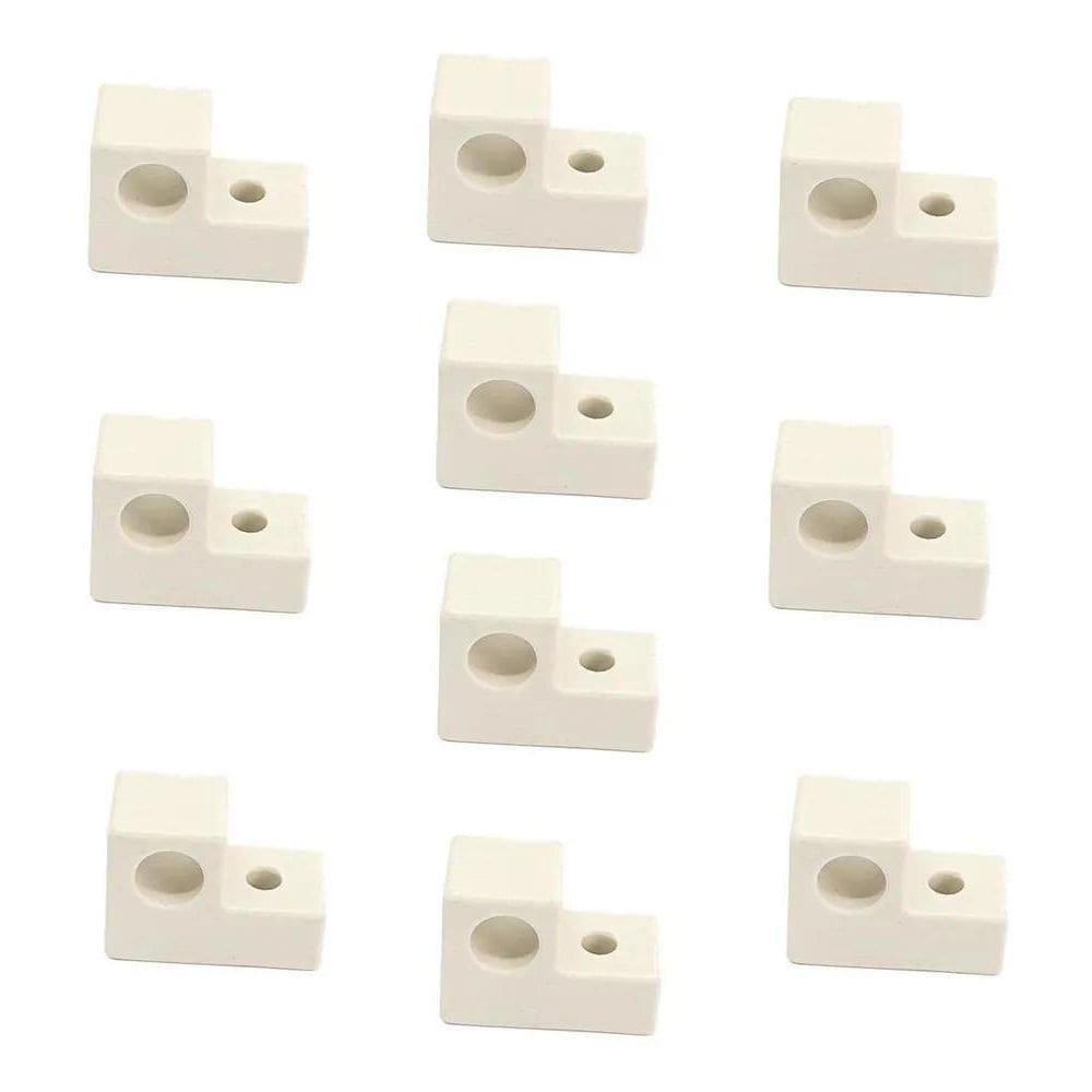 2X Kit Com 10 Suporte Isolador Louça Resistência Forno Elétr
