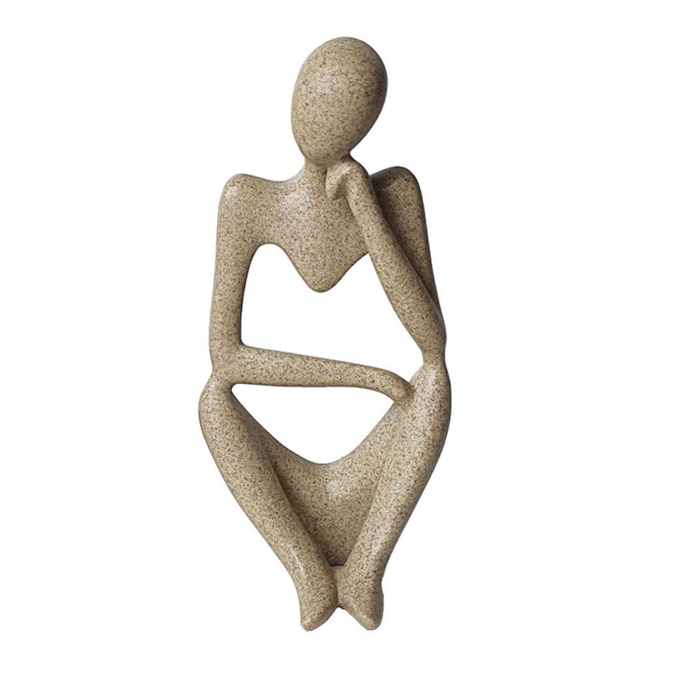 Estatueta de resina, escultura, estátua, pensador, bugigangas para casa