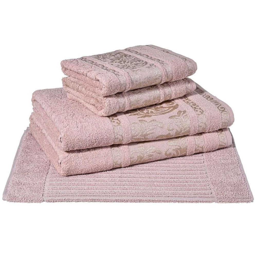 Jogo De Banho Gigante 05 Peças Cavhome Algodão Ibiza Rose