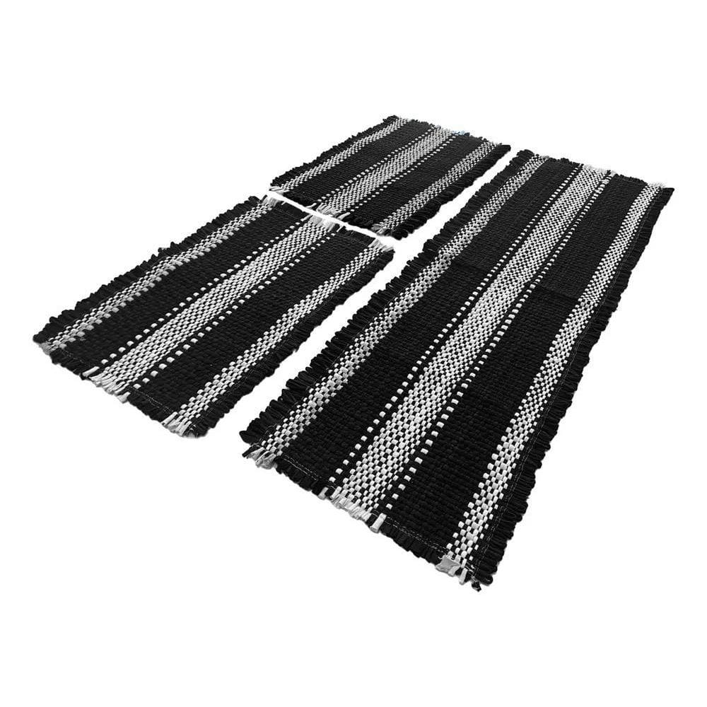 2X Jogo Tapete De Cozinha Kit Com 3 Peças Tapetes + Passadei