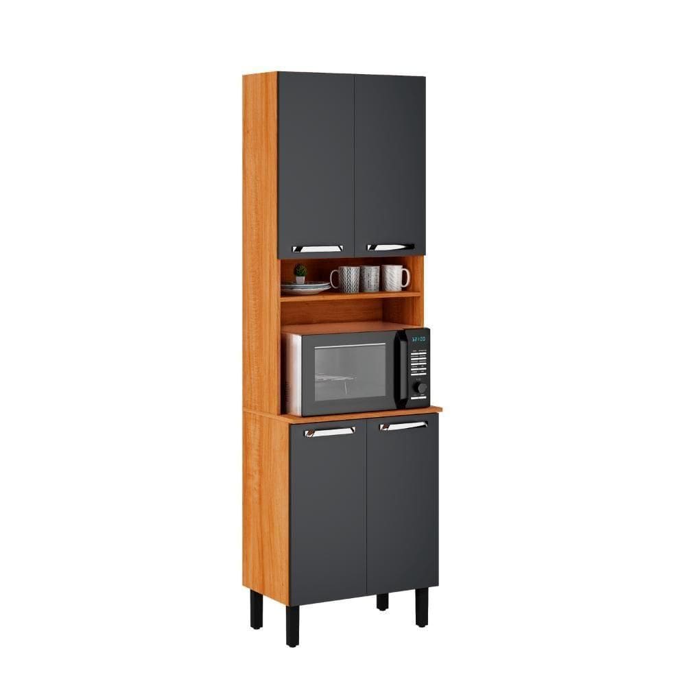 Paneleiro Itatiaia Cinamomo E Grafite 4 Portas Vegas