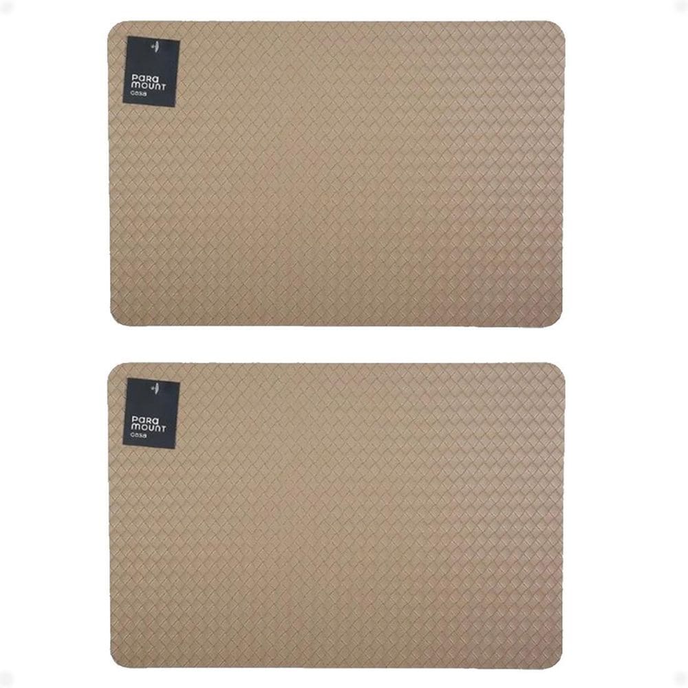 Kit 2 Lugar Americano Premium Trama 45X30 Cm Nude Paramount