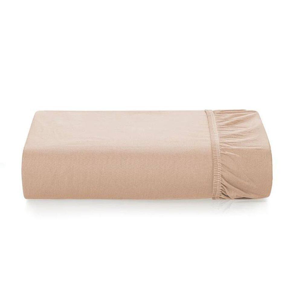 Lençol Solteiro King Elástico Algodão 200 Fios Rose Tom