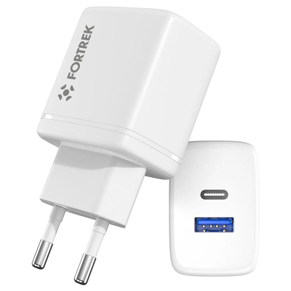 Carregador Universal Dual Usb-C E Usb-A Fortrek Fk 110B