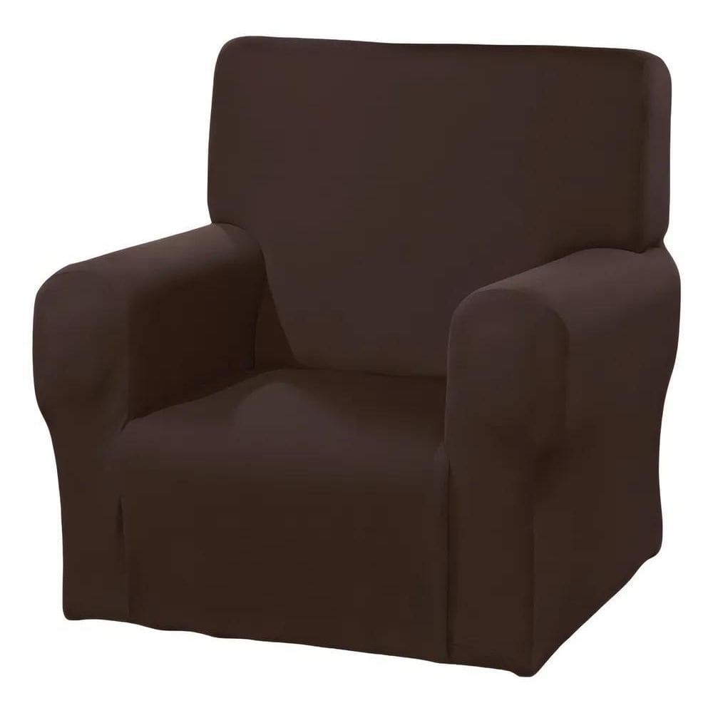 2X Capa Protetor De Sofá Poltrona 1 Lugar Coladinha Cor Marr