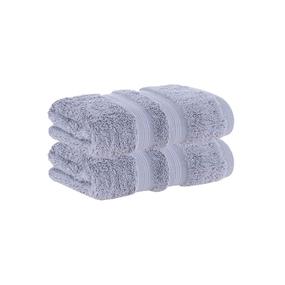 Kit 2X Toalha Lavabo Prata 100% Algodão Egípcio Buddemeyer