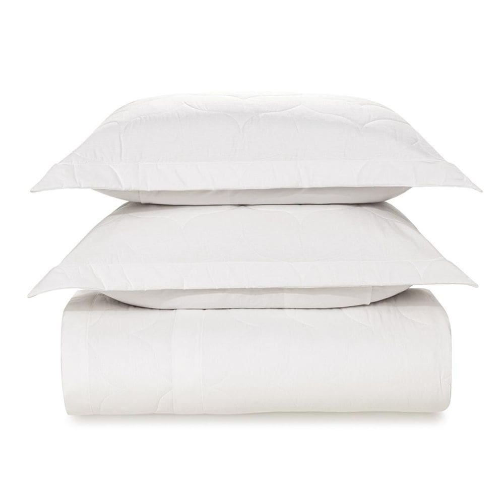 Kit Colcha Queen 200 Fios Karsten 3 Peças Tom Branca