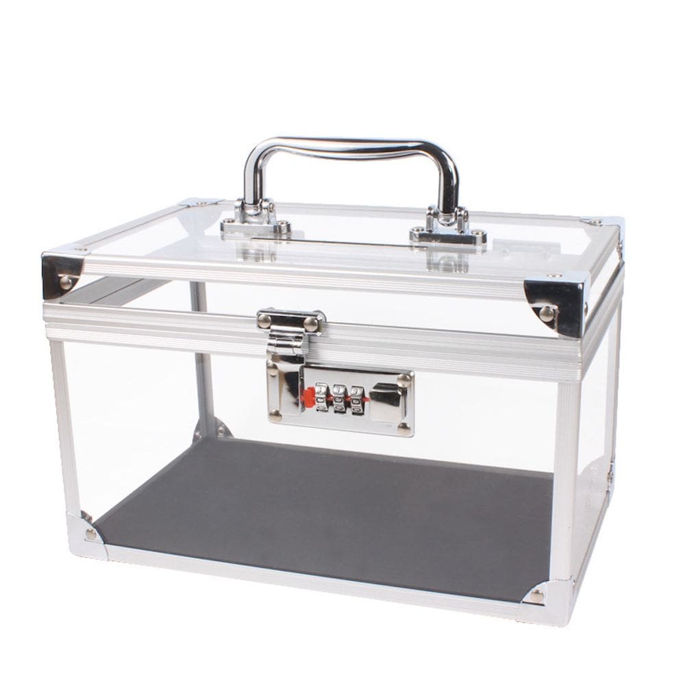 Cofrinho em dinheiro acrílico transparente para crianças 20x12x12cm