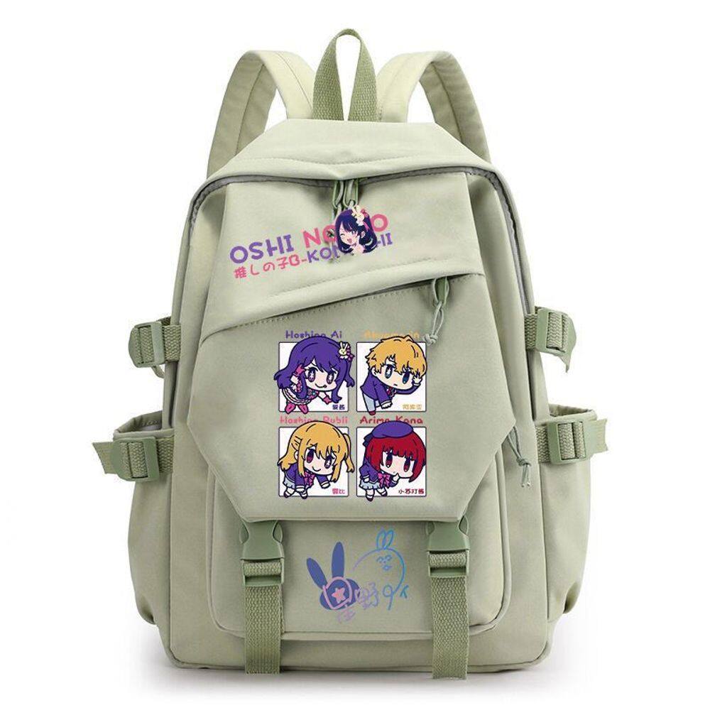 Mochila escolar Oshis No Ko Anime Nylon 29x13x42cm para crianças