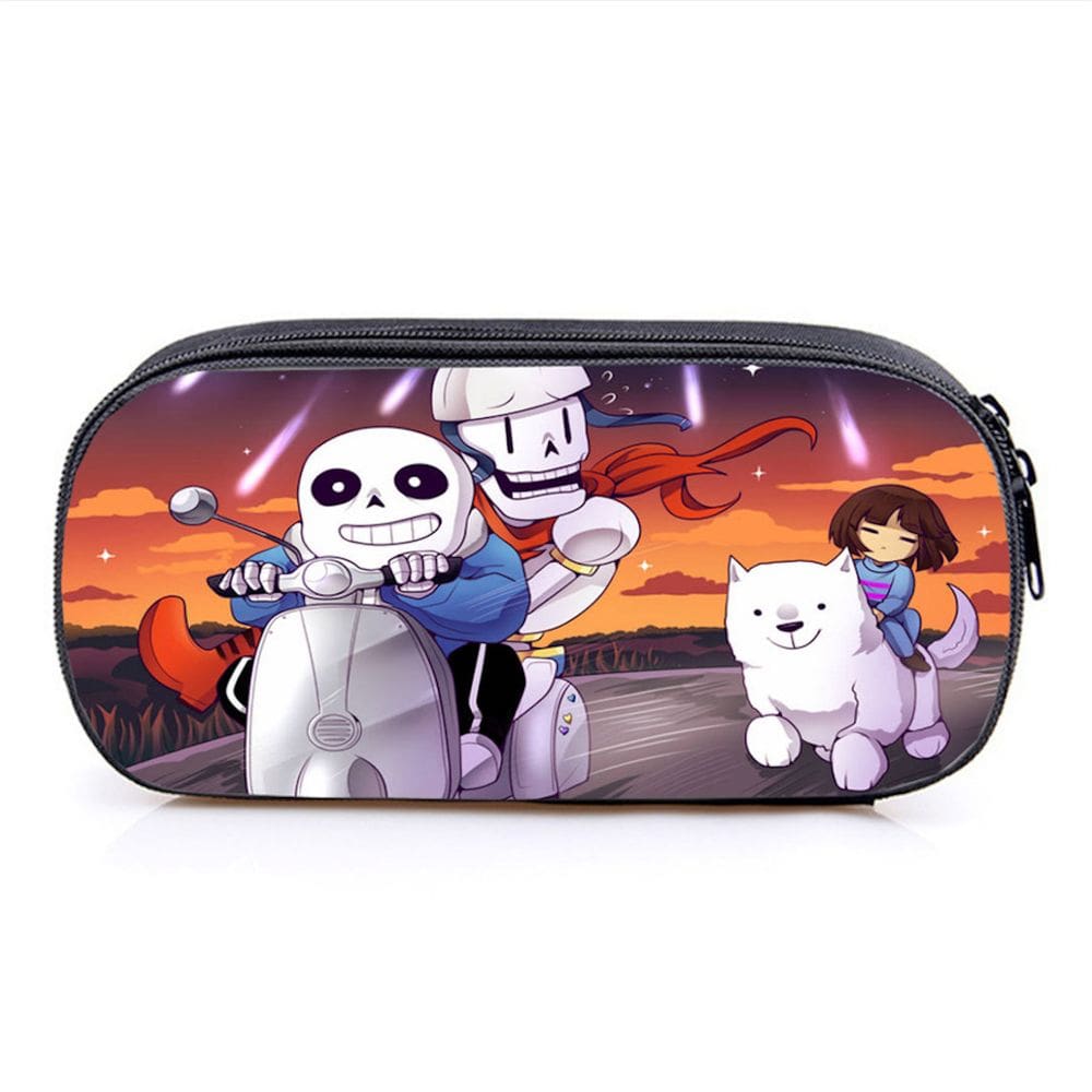 Estojo para lápis Undertale Pencil Bag Cartoon Anime de grande capacidade