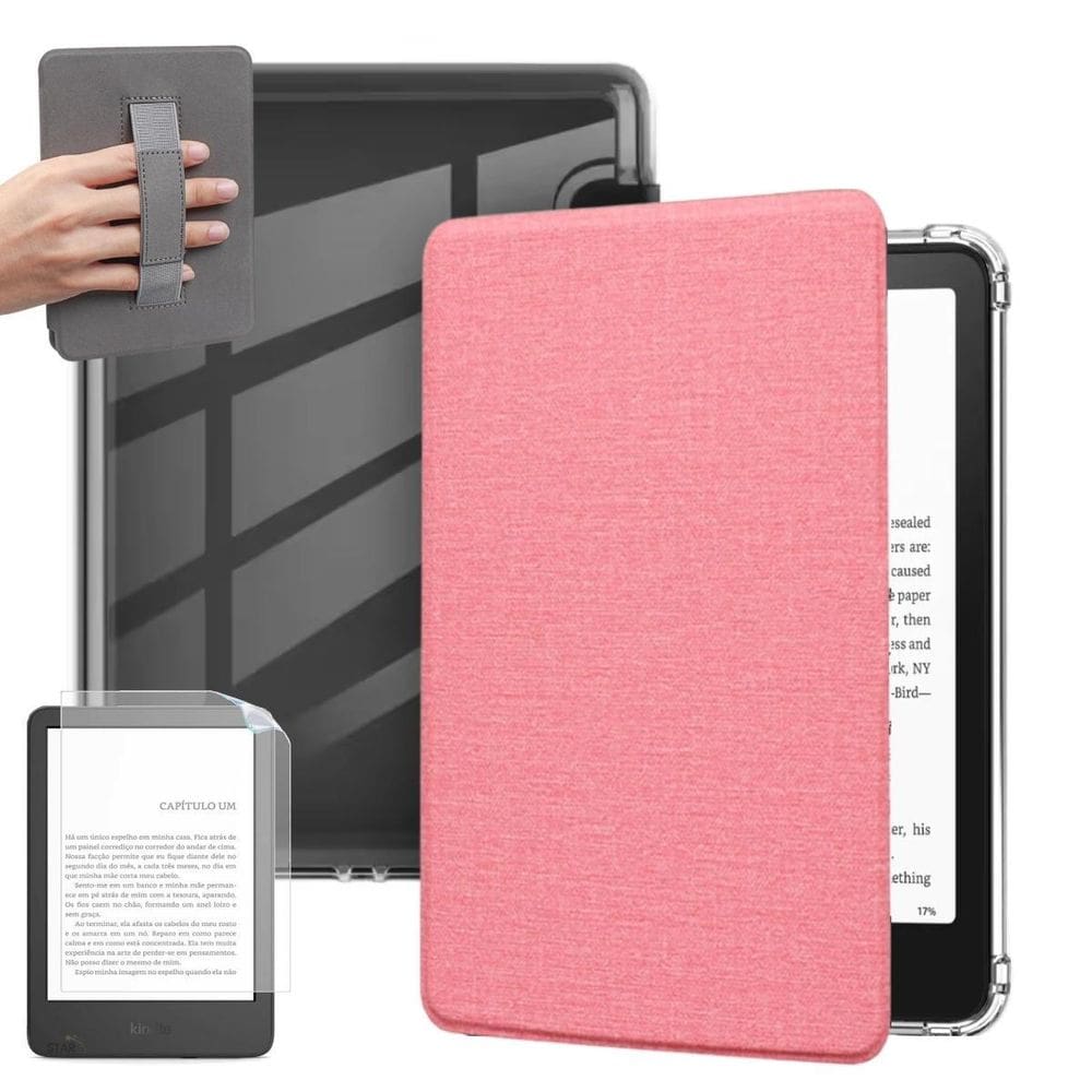 Capa Tecido Com Alça Para Kindle Paperwhite Sa568P +Película