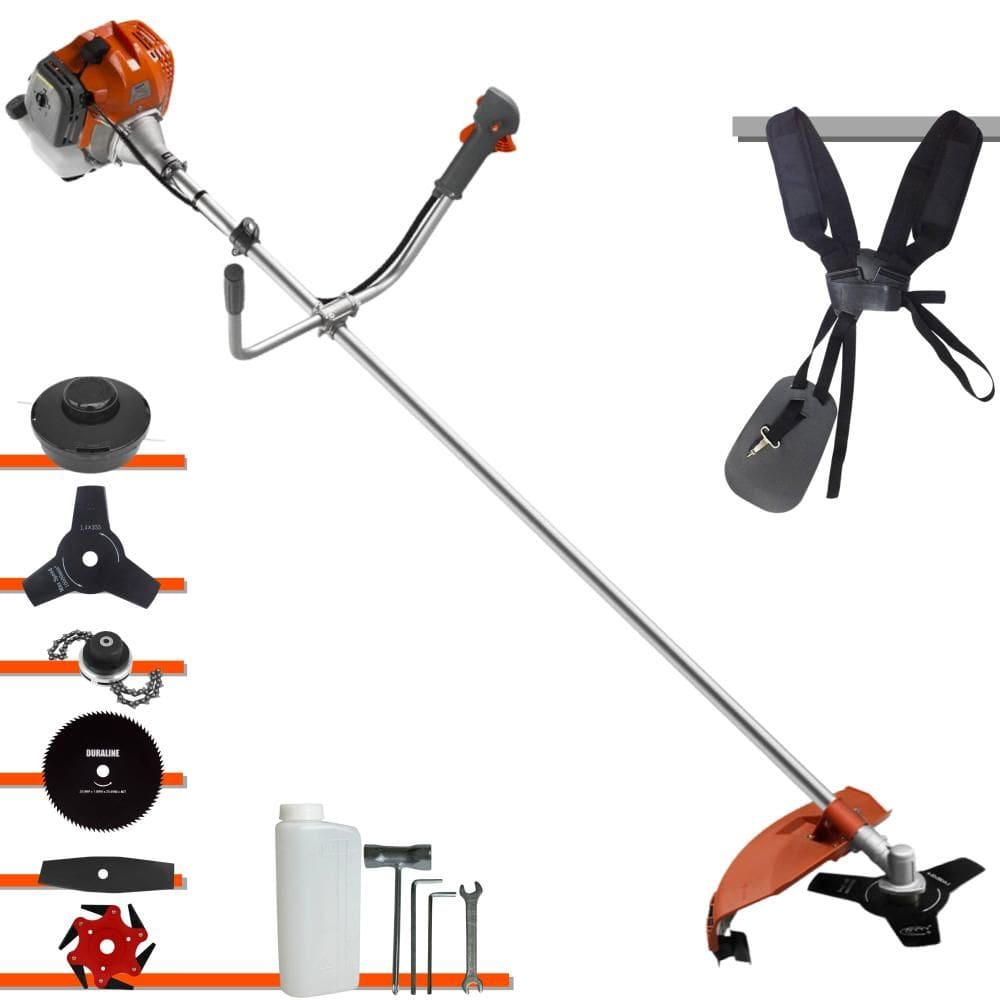 Roçadeira Multifuncional Tekna RL430ACNTK À Gasolina 2T 43cc Com Carretel + Faca 2 Pontas + Faca 3 Pontas + Faca 6 Pontas + Faca 80 Dentes + Trimmer