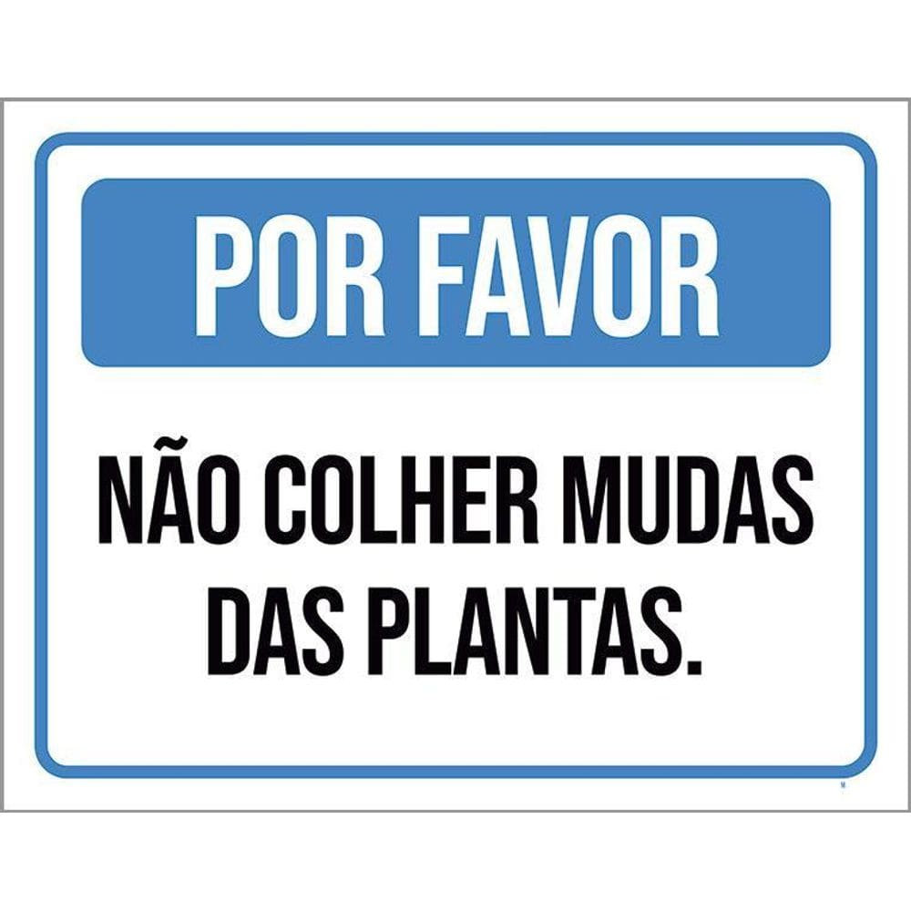 Placa Por Favor Não Colher Mudas Das Plantas 36X46