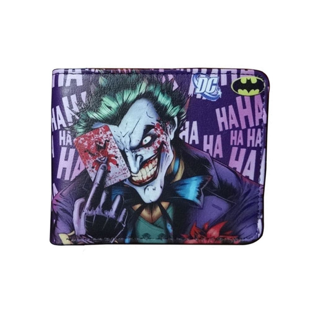 Carteira Jokers Anime Characters Slim Bifold em couro PU