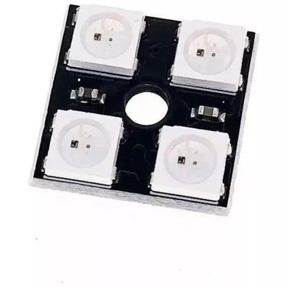Módulo De Led Rgb X4 Bits Ws2812 5050 Enderçável Arduino
