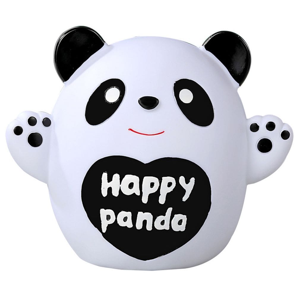 Frasco de resina Piggy Bank Panda para crianças de 17 x 14 cm para economizar dinheiro