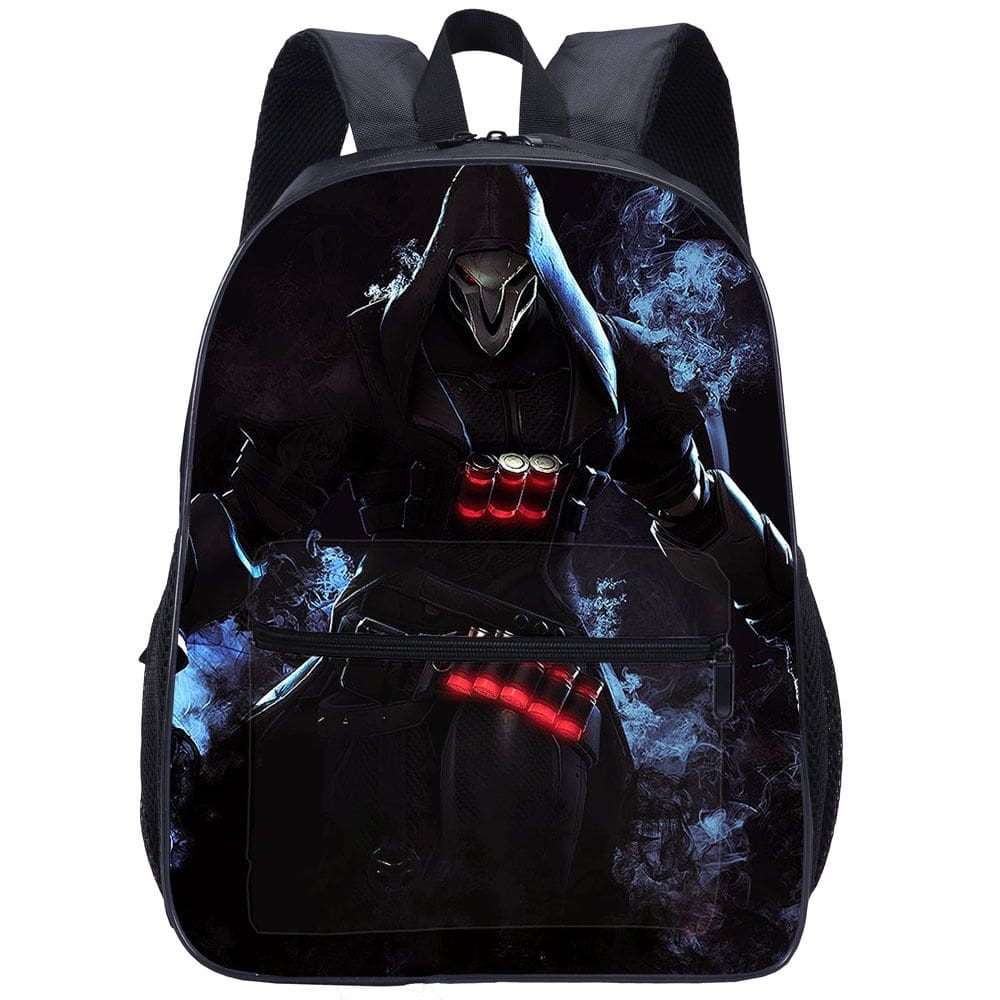 Mochila escolar de anime Overwatch para estudante 30x13x40cm