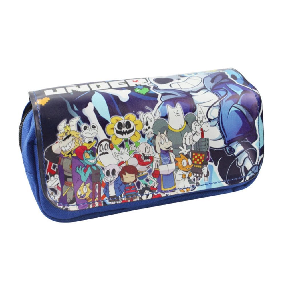 Estojo para lápis Undertale Sans Cartoon Anime Poliéster 20x9x6,5cm