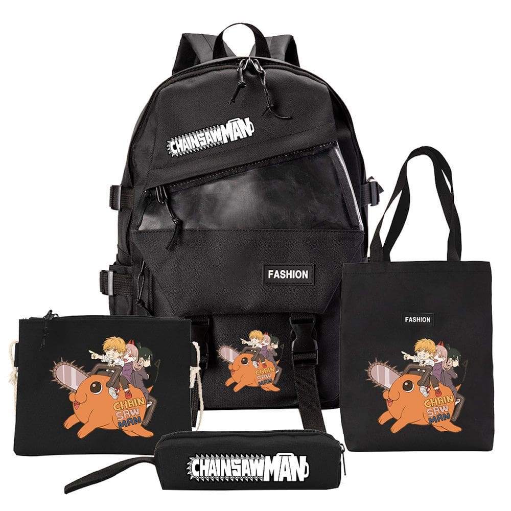 Conjunto de mochilas Chainsaws Mans Denjis Cartoon Kids Canvas