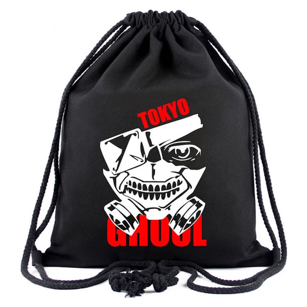 Mochila com cordão Tokyo Ghoul Anime 34x40cm algodão-poliéster