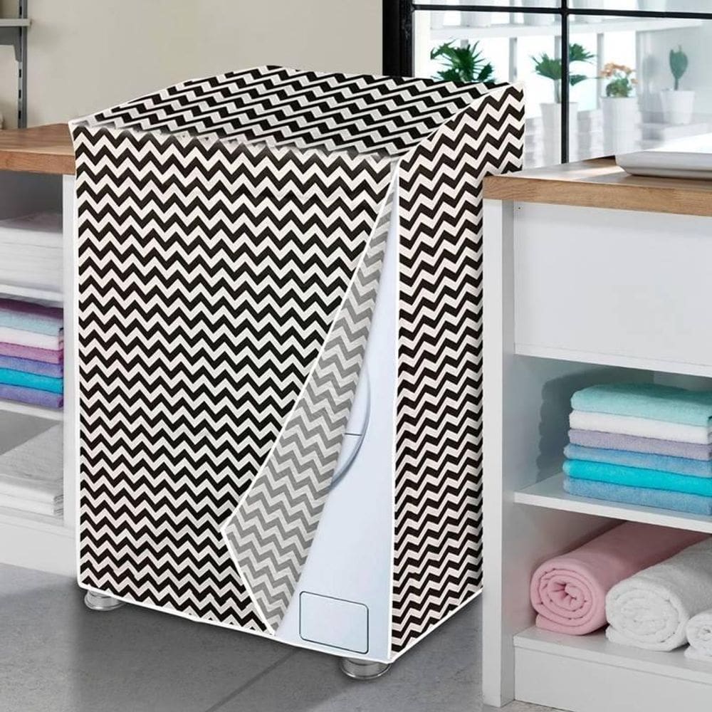 Capa Para Máquina De Lavar Gg Flanelada Zig Zag Frontal