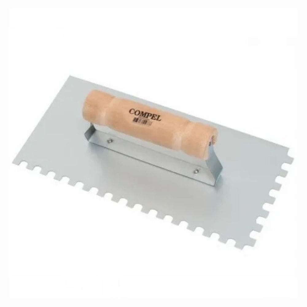 Desempenadeira De Aço Dentada 25cm Compel  0.2401