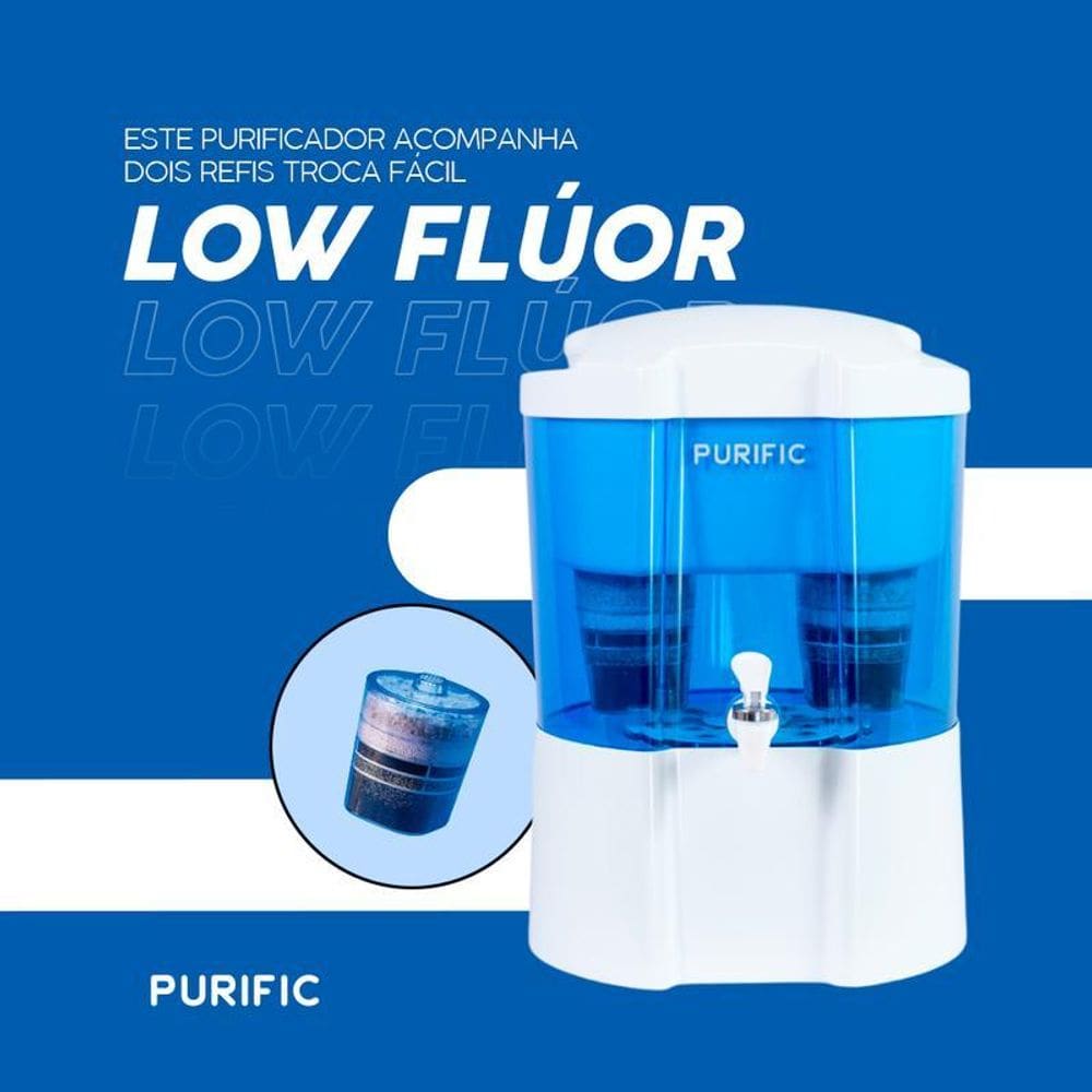Purific Redutor De Flúor 10 Azul Refil Low Flúor
