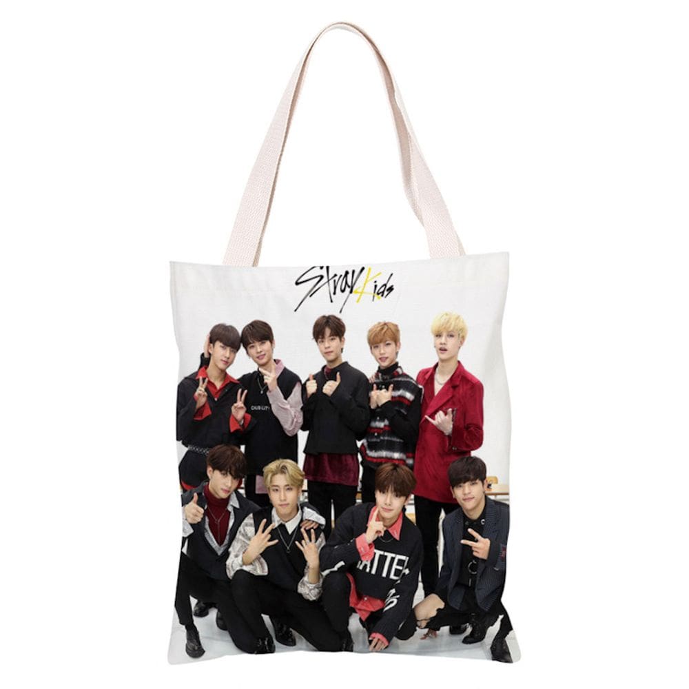 Sacola de lona Stray Kids Anime Fans Gift 33x36cm