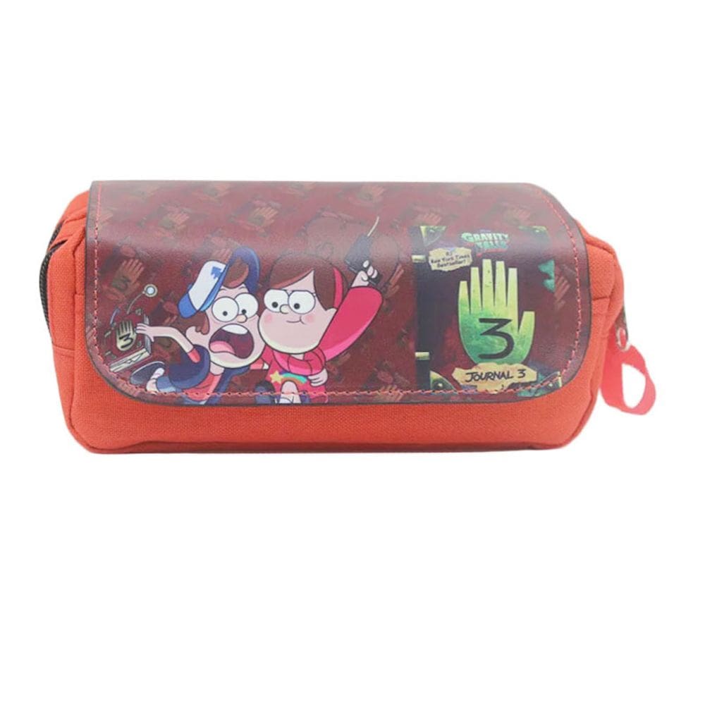 Estojo de lápis Gravitys Falls Cartoon Anime de grande capacidade