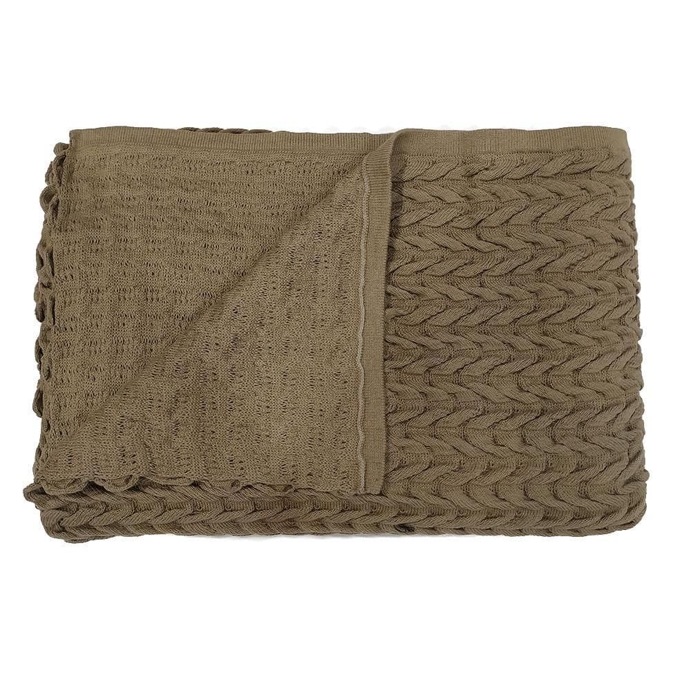 Peseira Decorativa Tricot Relevo 80 X 220 Decortrico Amendoa