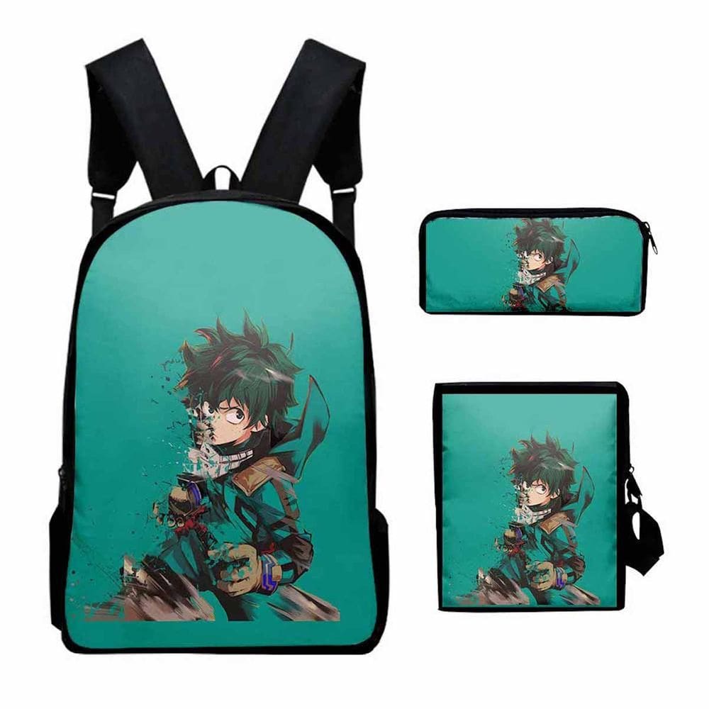 Conjunto de mochilas My Heros Academias Midoriyas Izukus para crianças