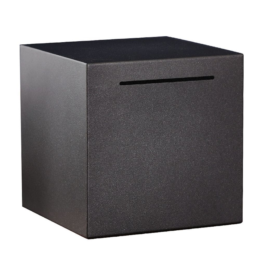 Cofrinho quadrado de aço inoxidável 12x12x12cm para crianças