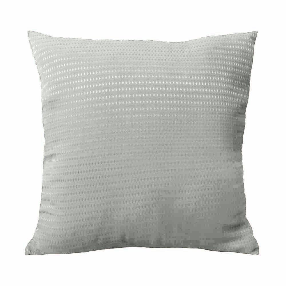 Jogo 4 Capa Almofada Decorativa Cinza Piquet 45X45 Zíper
