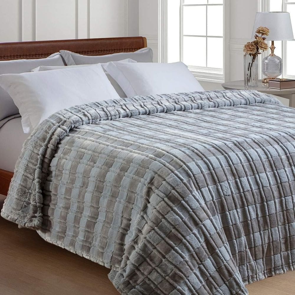 Cobertor Jolitex King Lili Katz 2,20X2,40 Art Deco 500G Azul