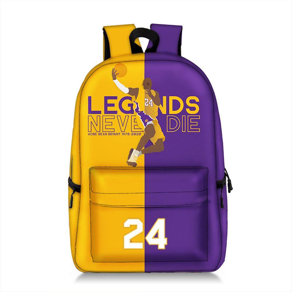 Mochila Kobes Bryants Cartoon Kids School Canvas 28x14x47cm