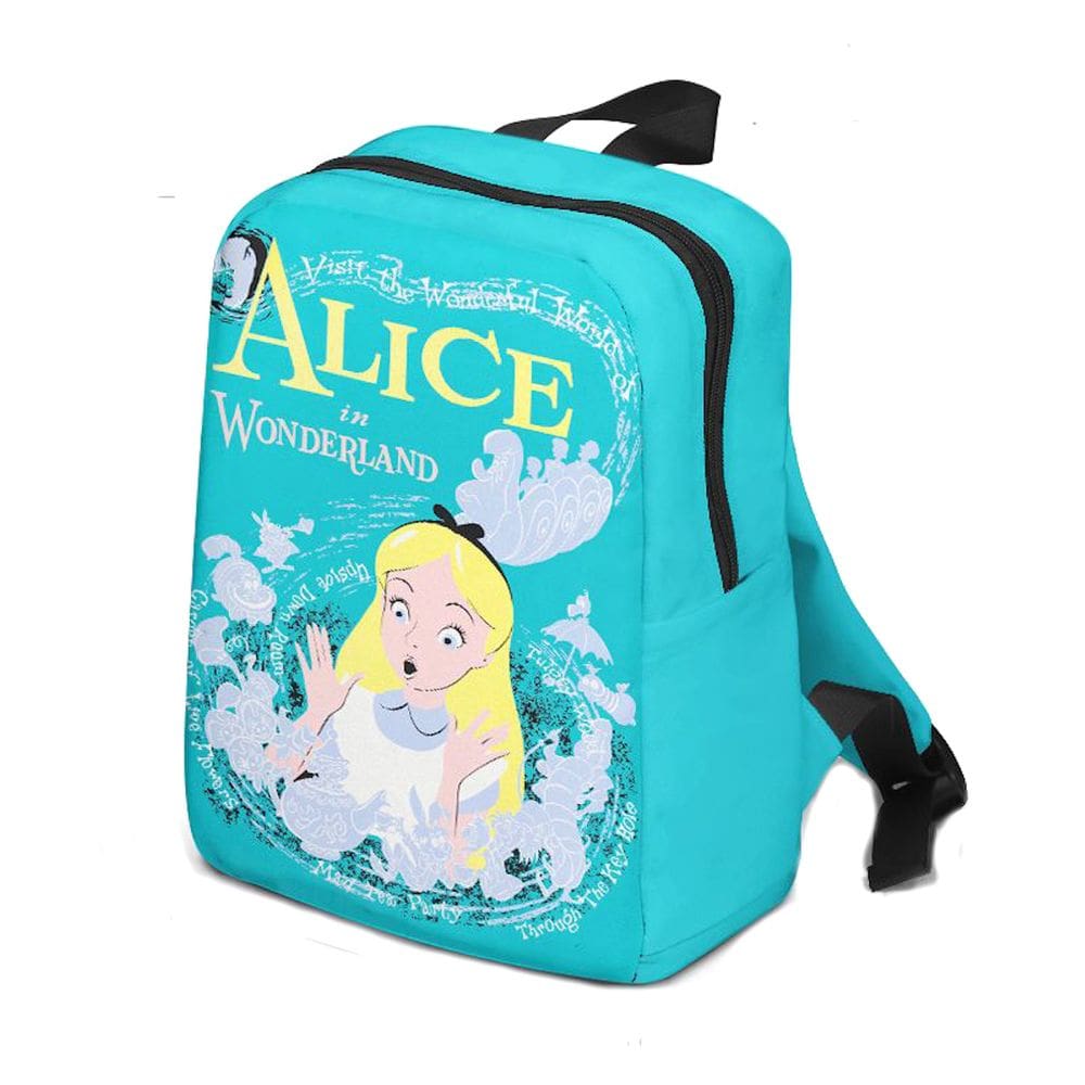 Mochila Alices In Wonderland Kids School de algodão e poliéster