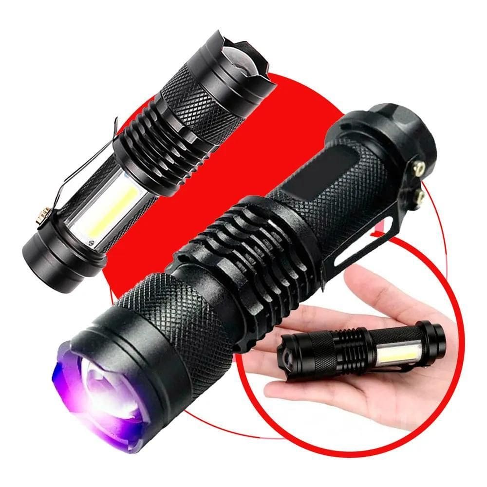 2X Lanterna Led Uv Branca Detecta Nota Escorpião Cor Da Luz