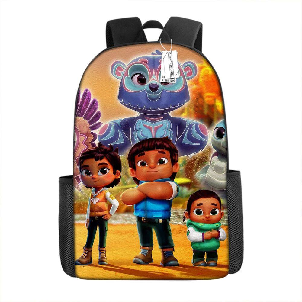 Mochila Spirit Rangers Cartoon Kids School 29x16x42cm