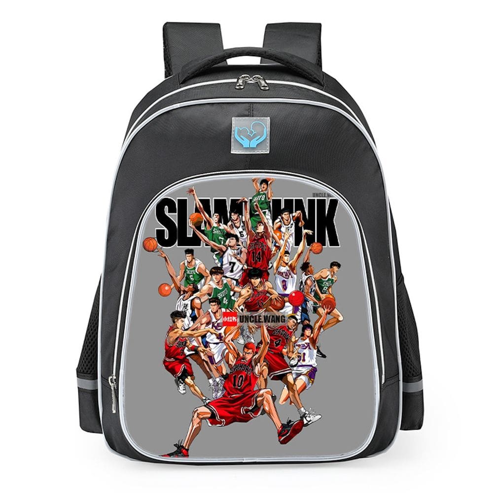 Mochila Slam Dunks Cartoon Kids School Nylon 28x16x38cm