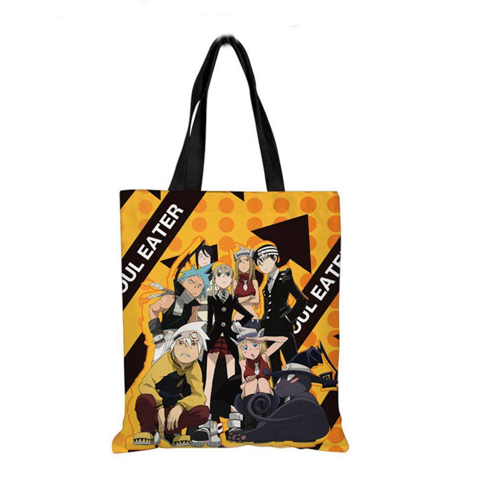 Sacola de lona Souls Eaters, presente para fãs de anime, 38x35cm