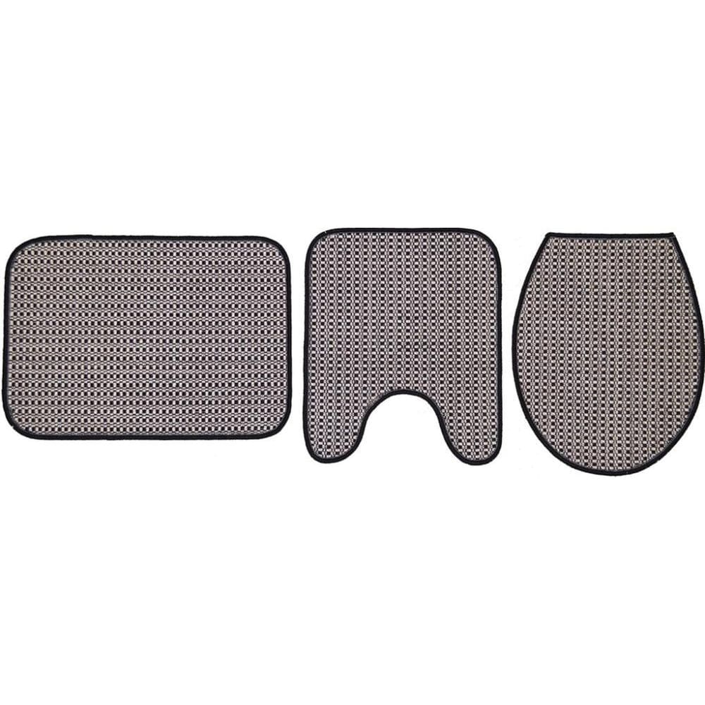 Jogo De Banheiro Artesanal Look Ibisco-B Com 3 Pecas