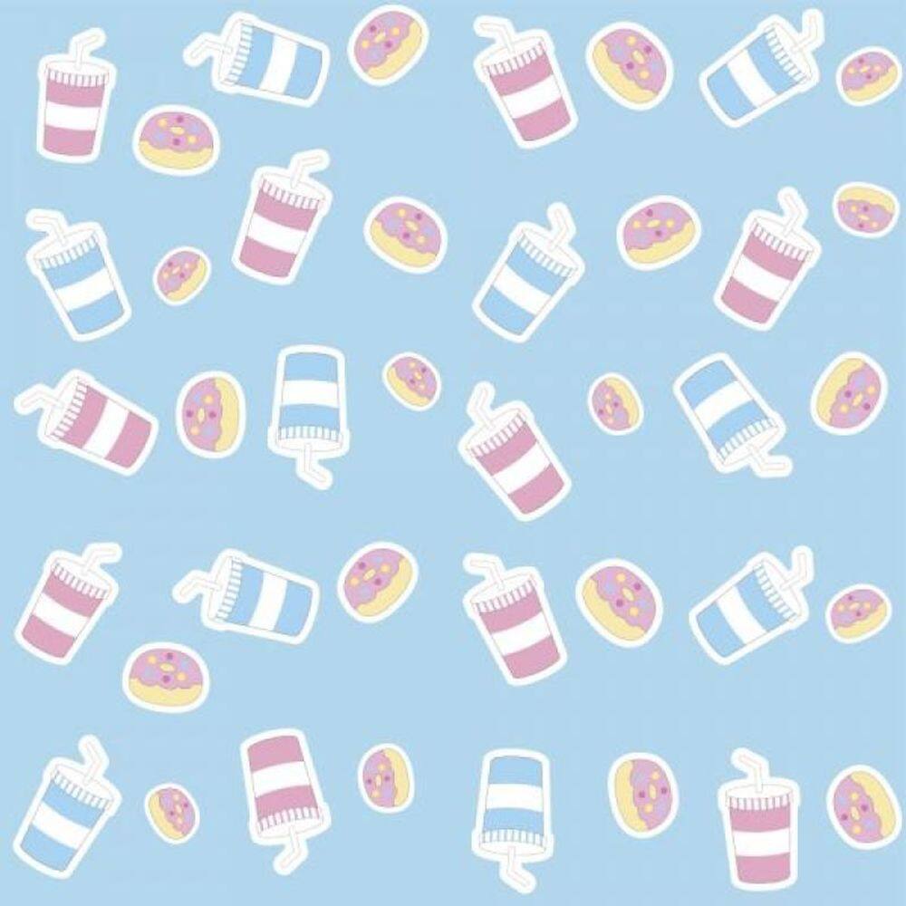 Papel De Parede Infantil Milk Shake E Donuts