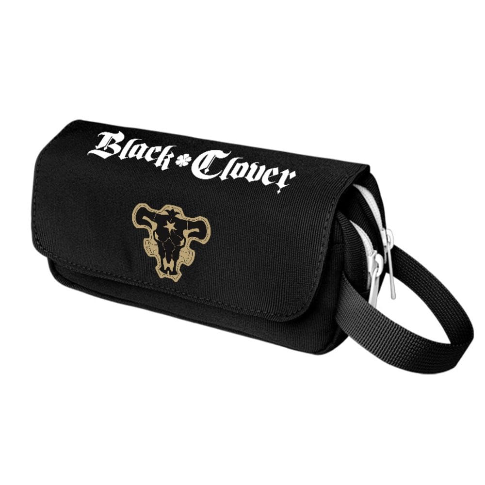 Estojo para lápis Black Clovers Cartoon Anime de grande capacidade