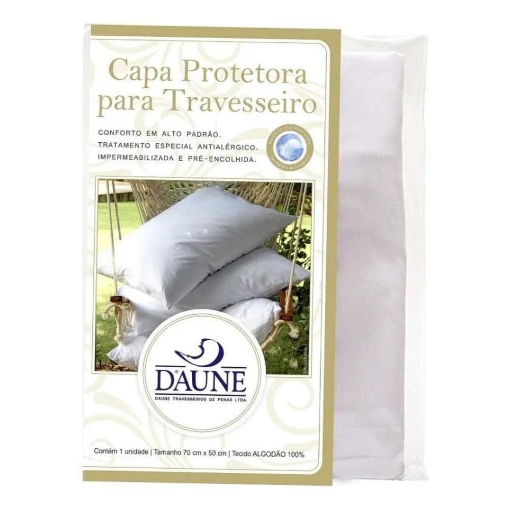 2X Capa Protetora Daune De Travesseiro Impermeabilizada Algo