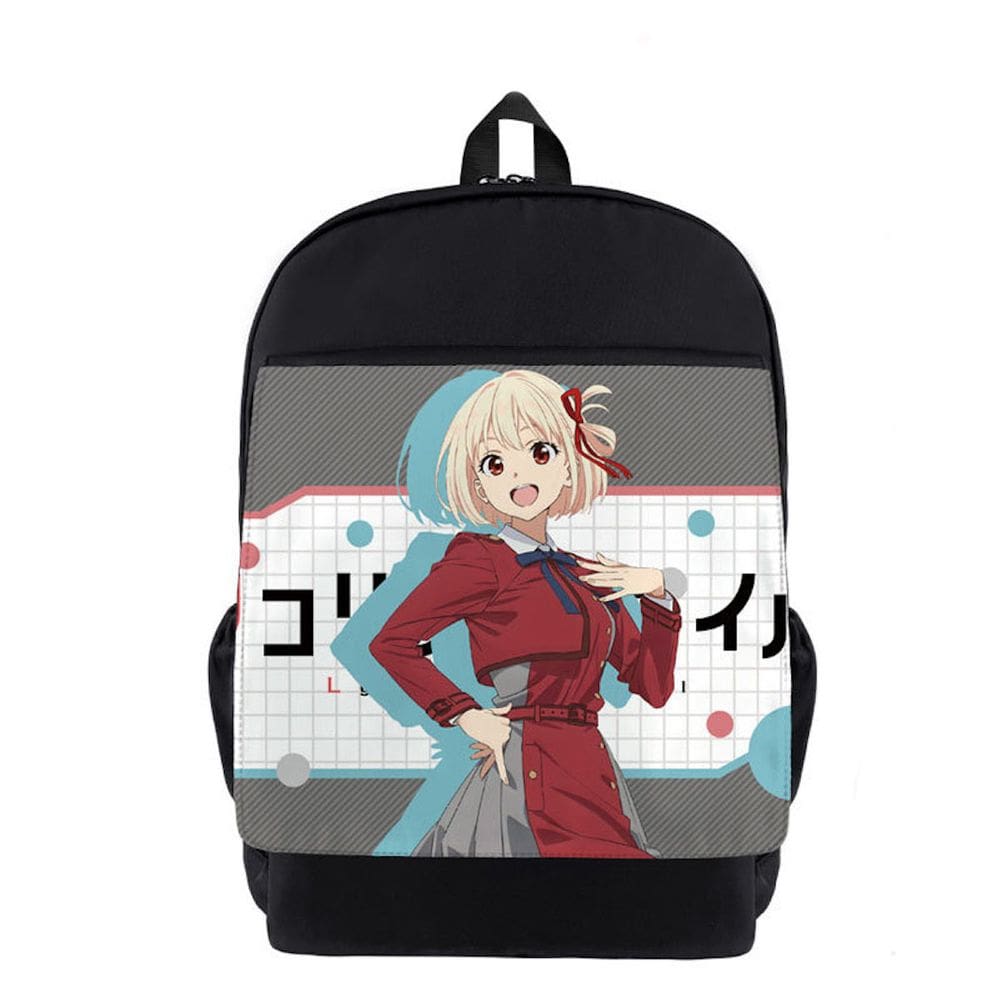 Mochila Lycoris Recoils Mochila escolar de anime para crianças em idade escolar